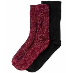 F281 Hue Women's 2 Pack Cable Boot Socks - One Size